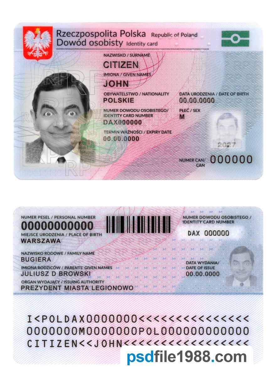 Poland ID Card 2019-Present Version 2
